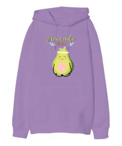 Avocado Relex- Avokado Yoga Lila Oversize Unisex Kapüşonlu Sweatshirt