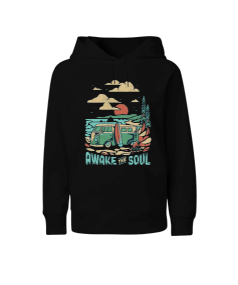 Awake The Soul Vintage Tasarım Baskılı Çocuk Unisex Hoodie Kapüşonlu