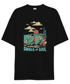 Awake The Soul Vintage Tasarım Baskılı Oversize Unisex Tişört