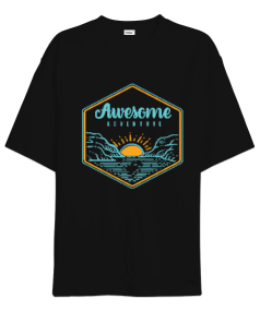 Awesome Adventure harika macera Oversize Unisex Tişört