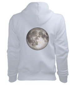 Ay Desenli Beyaz Kadın Hoodie Kadın Kapşonlu Hoodie Sweatshirt