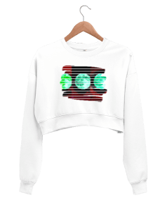 Ay döngüsü tasarımı Kadın Crop Sweatshirt