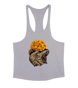 Ay ışığı ve güçlü ayı fitness motivasyon vücut geliştirme Erkek Tank Top Atlet