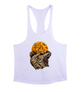 Ay ışığı ve güçlü ayı fitness motivasyon vücut geliştirme Erkek Tank Top Atlet