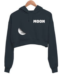 AY Kadın Crop Hoodie Kapüşonlu Sweatshirt