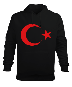 ay yıldız erkek kapüşonlu hoodie sweatshirt Erkek Kapüşonlu Hoodie Sweatshirt