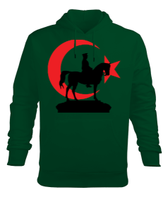 AY YILDIZ VE ATATÜRK Erkek Kapüşonlu Hoodie Sweatshirt