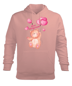 Ayıcık desenli Erkek Kapüşonlu Hoodie Sweatshirt