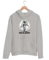 Ayın Elemanı - Astronot Gri Unisex Kapşonlu Sweatshirt - Thumbnail