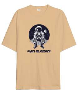 Ayın Elemanı - Astronot v2 Camel Oversize Unisex Tişört