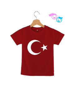 ayyıldız, bayrak, kırmızı Çocuk Unisex