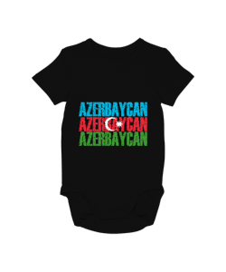 Azerbaycan,Azerbaijan,Azerbaycan Bayrağı,Azerbaycan logosu. Bebek Zıbını