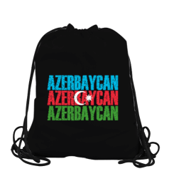 Azerbaycan,Azerbaijan,Azerbaycan Bayrağı,Azerbaycan logosu. Büzgülü Spor Çanta