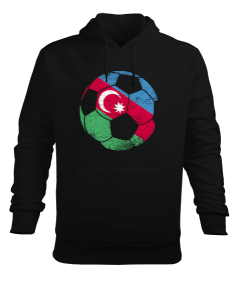 Azerbaycan,Azerbaijan,Azerbaycan Bayrağı,Azerbaycan logosu. Erkek Kapüşonlu Hoodie Sweatshirt