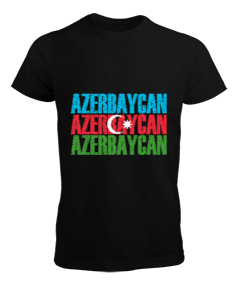 Azerbaycan,Azerbaijan,Azerbaycan Bayrağı,Azerbaycan logosu. Erkek Tişört