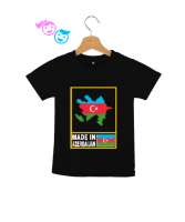 Azerbaycan,Azerbaijan,Azerbaycan Bayrağı,Azerbaycan logosu. Siyah Çocuk Unisex - Thumbnail