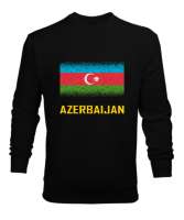 Azerbaycan,Azerbaijan,Azerbaycan Bayrağı,Azerbaycan logosu. Siyah Erkek Sweatshirt - Thumbnail