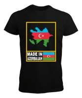 Azerbaycan,Azerbaijan,Azerbaycan Bayrağı,Azerbaycan logosu. Siyah Erkek Tişört - Thumbnail