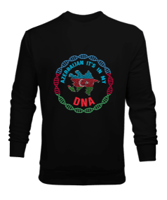 Azerbaycan,Azerbaycan ve Türkiye,Azerbaycan Bayrağı,Türkiye Bayrağı. Erkek Sweatshirt