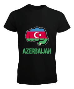 Azerbaycan,Azerbaycan ve Türkiye,Azerbaycan Bayrağı,Türkiye Bayrağı. Erkek Tişört