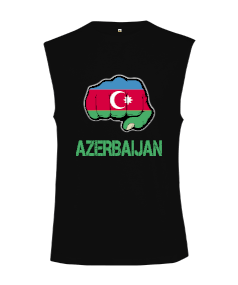 Azerbaycan,Azerbaycan ve Türkiye,Azerbaycan Bayrağı,Türkiye Bayrağı. Kesik Kol Unisex Tişört