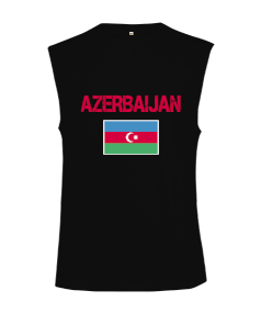 Azerbaycan,Azerbaycan ve Türkiye,Azerbaycan Bayrağı,Türkiye Bayrağı. Kesik Kol Unisex Tişört