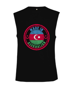 Azerbaycan,Azerbaycan ve Türkiye,Azerbaycan Bayrağı,Türkiye Bayrağı. Kesik Kol Unisex Tişört