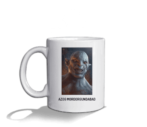 AZOG MORDORGUNDABAD Beyaz Kupa Bardak