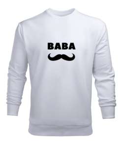 Baba - Babalar gününe özel Beyaz Erkek Sweatshirt