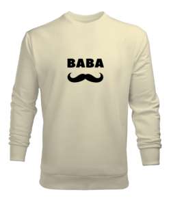 Baba - Babalar gününe özel Krem Erkek Sweatshirt