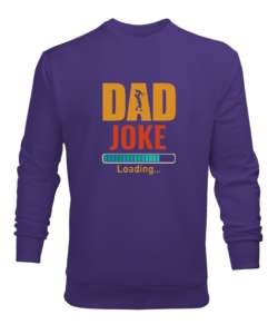 Baba Şakası - Dad Joke Mor Erkek Sweatshirt