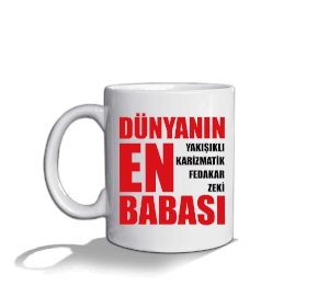 Babalar günü Beyaz Kupa Bardak