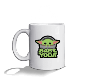 Baby Yoda Baskılı Kupa Beyaz Kupa Bardak