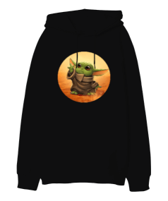 Baby Yoda Merch Oversize Unisex Kapüşonlu Sweatshirt