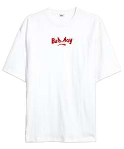 Bad Boy - Kötü Çocuk Beyaz Oversize Unisex Tişört
