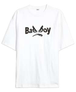 Bad Boy - Kötü Çocuk Beyaz Oversize Unisex Tişört