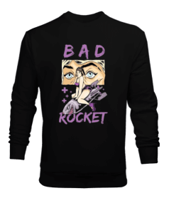 Bad Rocket Tasarım Baskılı Erkek Sweatshirt