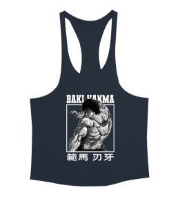 Baki Anime Tasarım Baskılı Erkek Tank Top Atlet