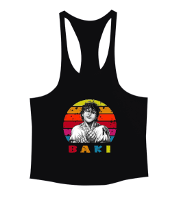 Baki Anime Tasarım Baskılı Erkek Tank Top Atlet