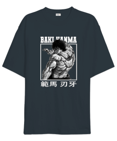 Baki Anime Tasarım Baskılı Oversize Unisex Tişört