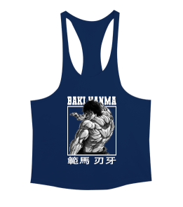 Baki Anime Tasarım Vücut Geliştirme GYM Bodybuilding Fitness Baskılı Erkek Tank Top Atlet