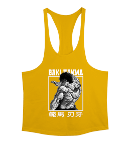 Baki Anime Tasarım Vücut Geliştirme GYM Bodybuilding Fitness Baskılı Erkek Tank Top Atlet