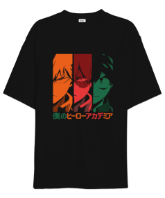 Bakugo, Todoroki , Izuku - My Hero Academia Oversize Unisex Tişört