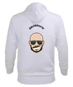 BaldBoss Kış Beyazı Erkek Kapüşonlu Hoodie Sweatshirt