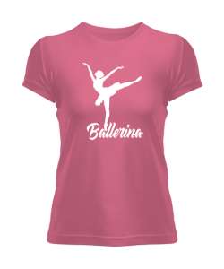 Balerin - Ballerina - Bale - Ballet - V3 Pembe Kadın Tişört