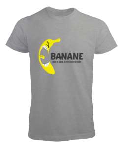 Banane - Banana - Bana Ne Komik V1 Gri Erkek Tişört