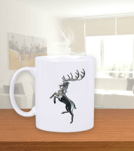 Baratheon Hane Simgesi Beyaz Kupa Bardak