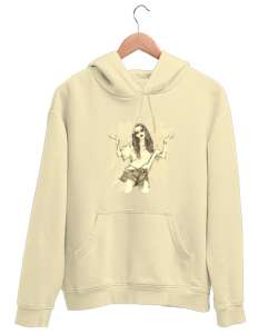 Barbie Krem Unisex Kapşonlu Sweatshirt