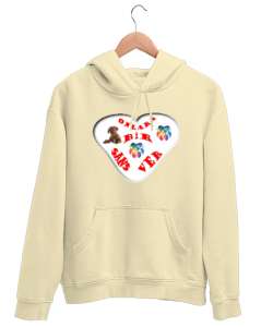 Başıboş Sokak Hayvanları, Sokak Köpeği, Can Dostlarımız Krem Unisex Kapşonlu Sweatshirt