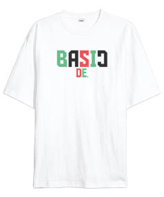 Basic Fabric Beyaz Oversize Unisex Tişört